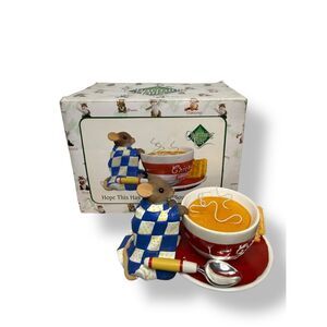 Fitz & Floyd Charming Tails Figurine “Hope This Has You Feelin' 'Souper' Soon”